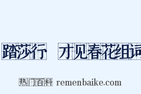 踏莎行·才见春花组词是什么意思的图片